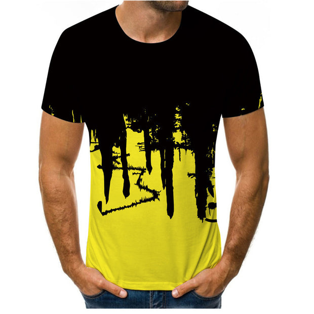 Casual Clothes Men's T-shirt Tops Trendy Brand Short-sleeved