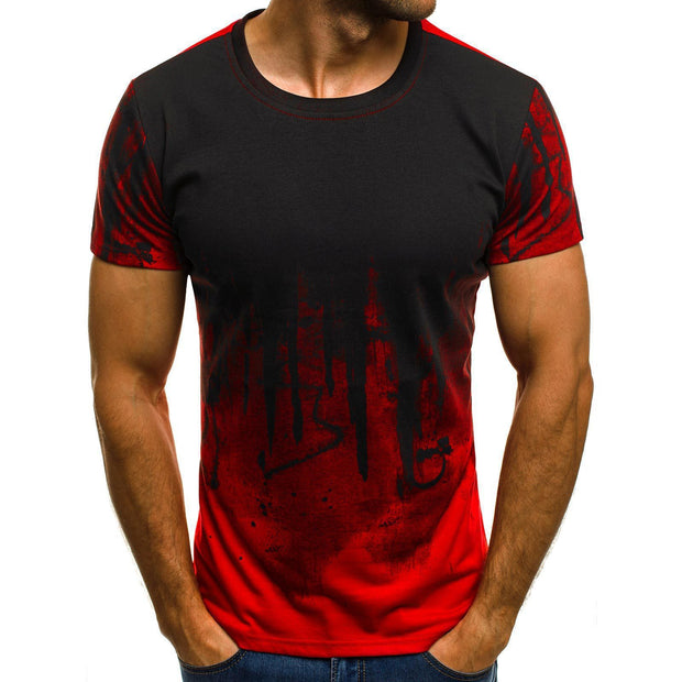 Casual Clothes Men's T-shirt Tops Trendy Brand Short-sleeved