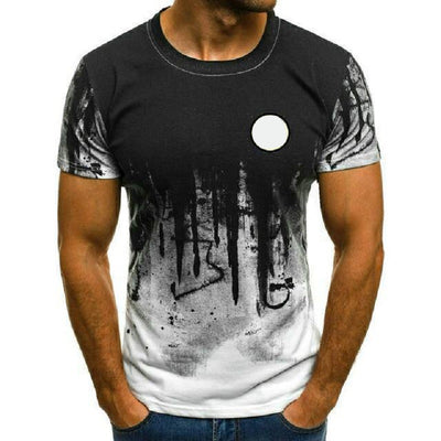 Casual Clothes Men's T-shirt Tops Trendy Brand Short-sleeved