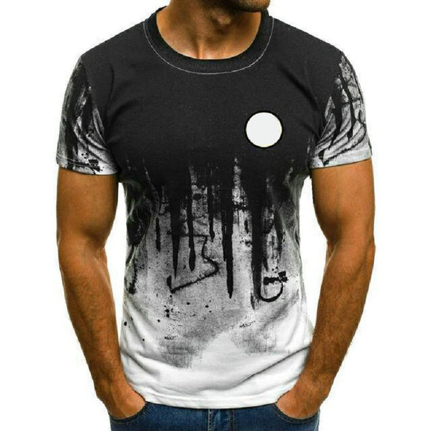 Casual Clothes Men's T-shirt Tops Trendy Brand Short-sleeved