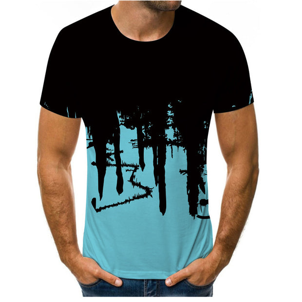 Casual Clothes Men's T-shirt Tops Trendy Brand Short-sleeved