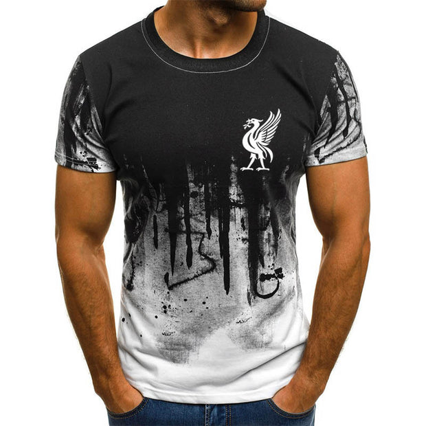 Casual Clothes Men's T-shirt Tops Trendy Brand Short-sleeved