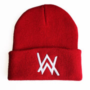 Winter Woolen Hat, Embroidery Knit Hat, Pullover Cap, Hip-Hop Ski Cap