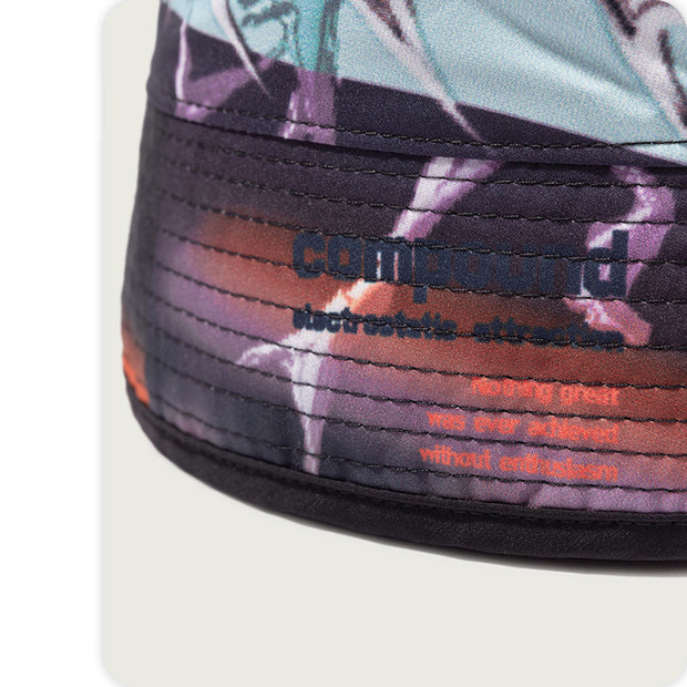 Men's fisherman hat with printed cap