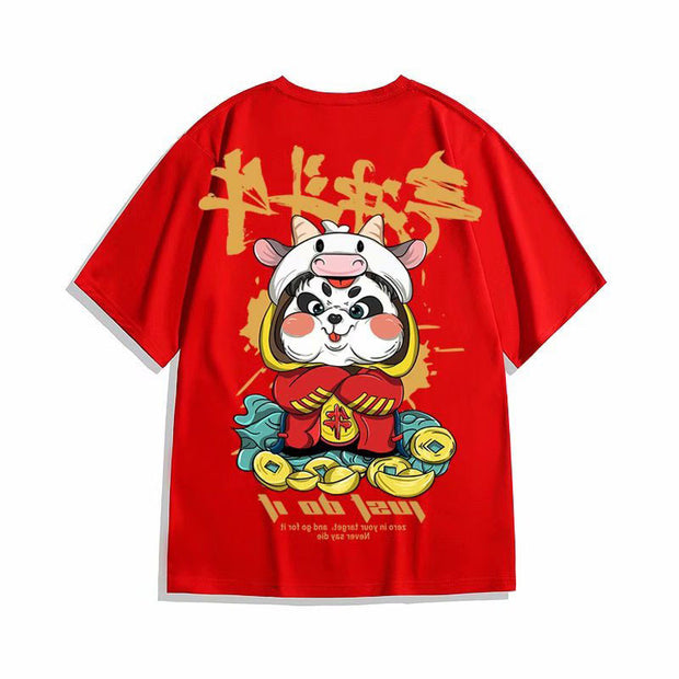 Red short sleeve T shirt