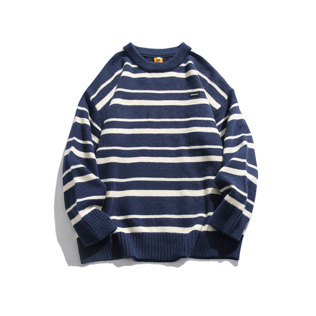 Winter Couples Wear Trendy Striped Sweaters For Men And Women